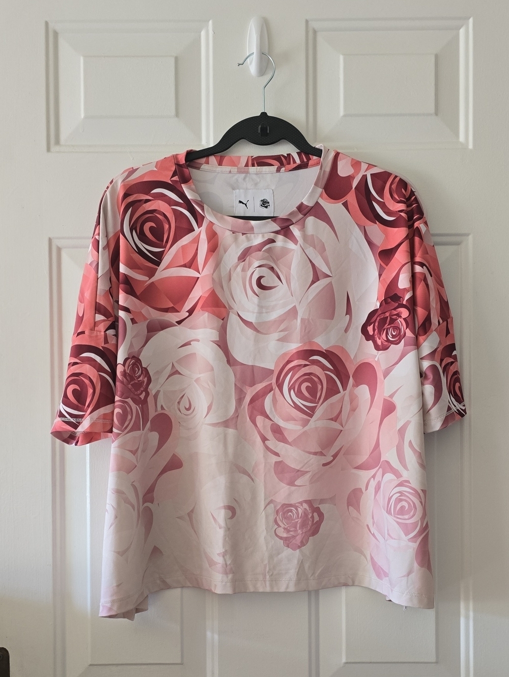 PUMA Pink Rose Graphic Short Sleeve Tee